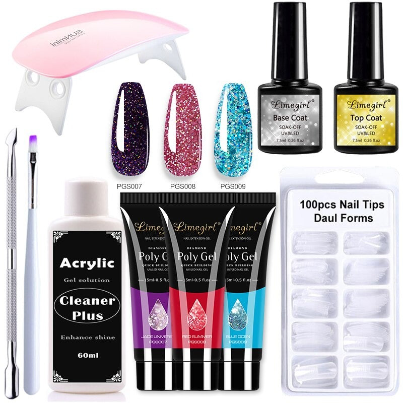 Kit Alongamento de Unhas PolyGel® + Cabine Secadora UV BRINDE - Frete Grátis